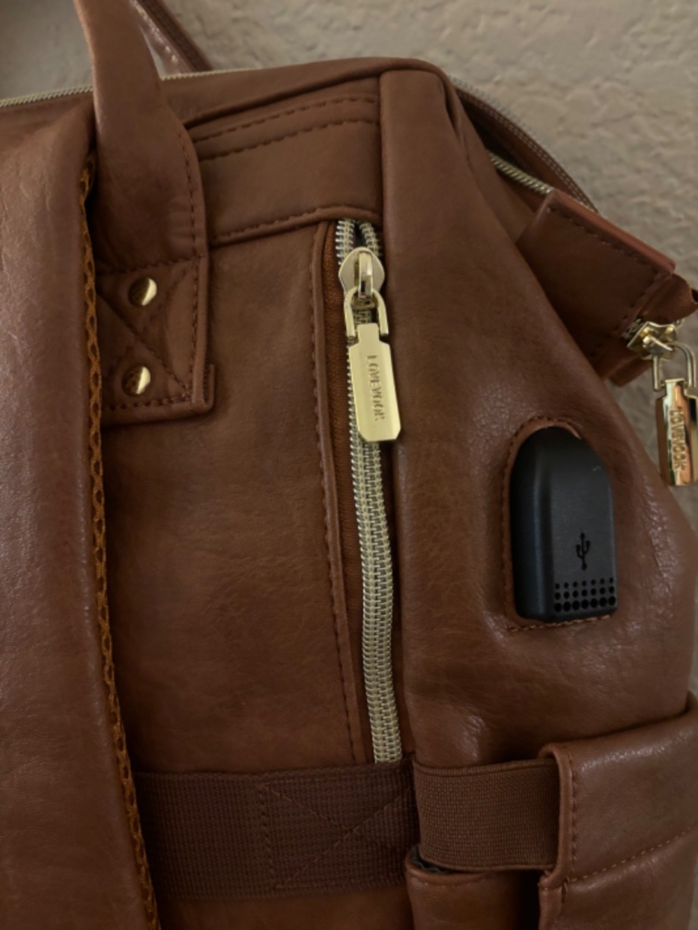 Lovevook Brown Leather Backpack - Discontinued Color - Picture 9 of 12